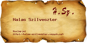 Halas Szilveszter névjegykártya
