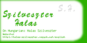 szilveszter halas business card